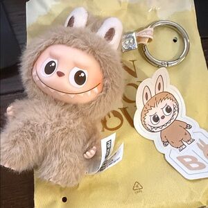 Labubu Pin For Love “B” Vinyl Plush Pendant Authentic, Opened